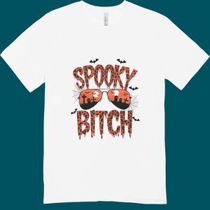 New "Spooky Biatch" Halloween T-shirt | Hanes Softstyle Unisex XL